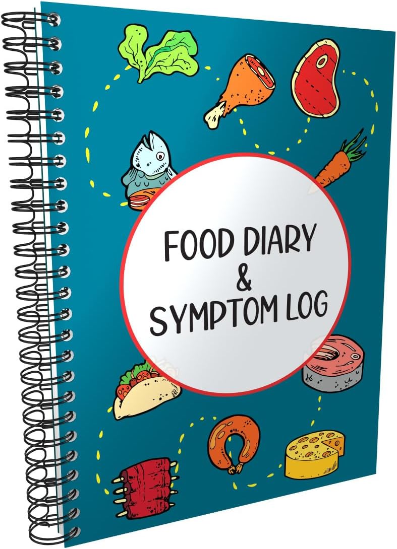 Food Diary and Symptom Log - Track How Your Diet Affects Your Symptoms | For IBS, Allergies, Crohn’s/IBD | A5 Spiral Bound | Made in UK