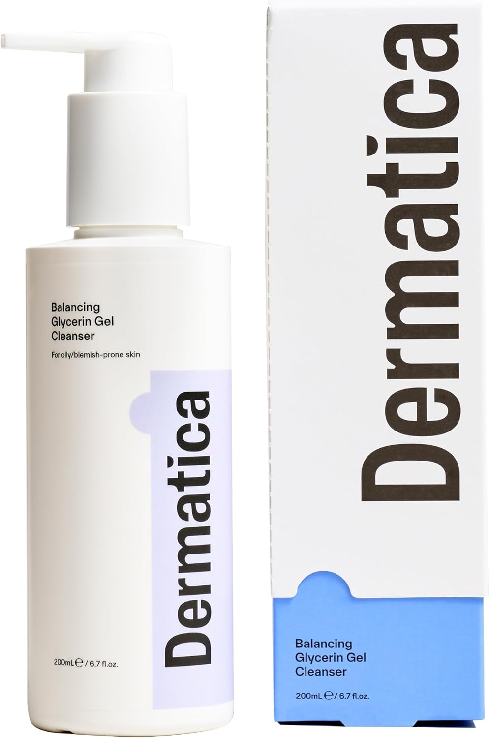 Dermatica Anti-Breakout Balancing Glycerin Gel Cleanser | Suitable for Acne Treatments I Clarifying Daily Cleanser for Removing Makeup | For Oily, Acne, Blemish-Prone Skin (200ml)
