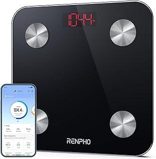 RENPHO Scale for Body Weight, Digital Weighing Elis Scales with Body Fat, FSA/HSA Eligible Smart Bluetooth Body Fat Measurement Device, Body Composition Monitor with Smart App, 396lbs