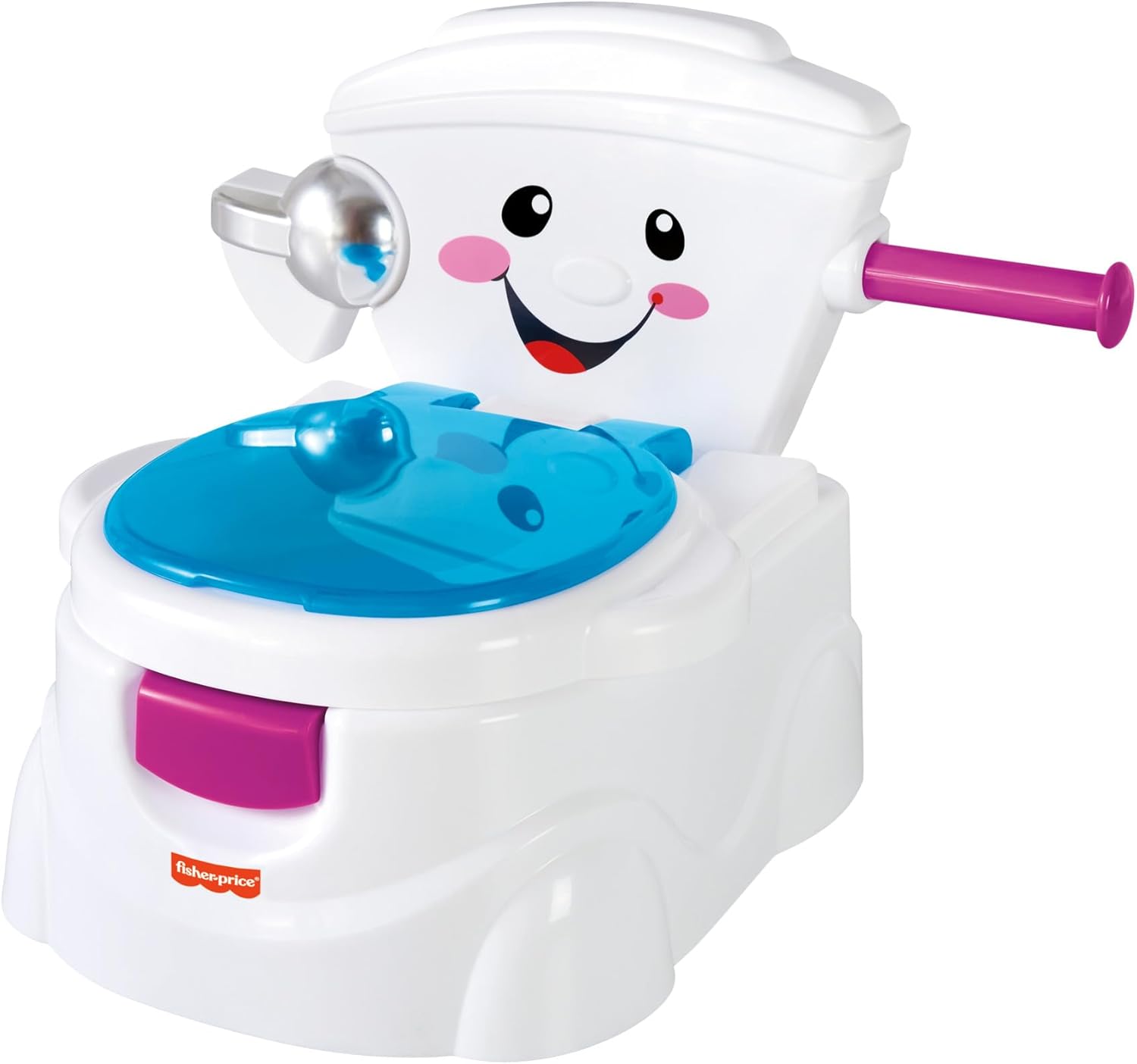 Fisher-Price Toddler Training Toilet, My Potty Friend with Sounds, Music & Splash Guard for Ages 18+ Months, P4324