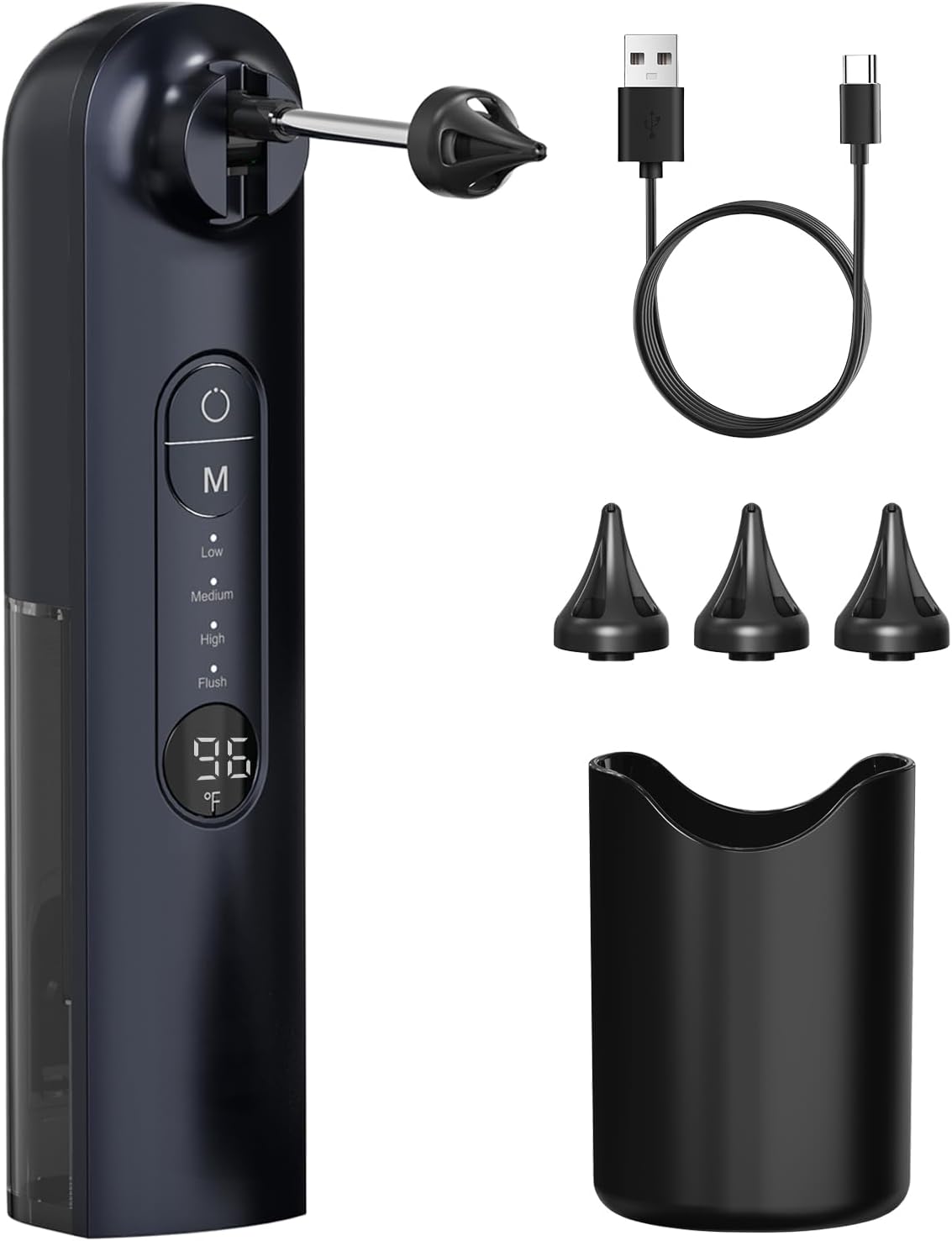 Ear Wax Removal, Ear Cleaner, Safe Ear Wax Removal Kit, 4 Modes-Ear Irrigation Flushing System, Earwax Removal Kit - IPX7 Waterproof (Blue)