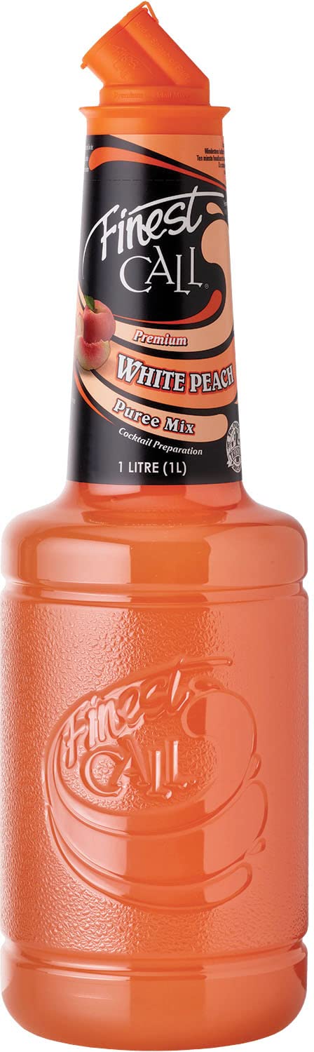 Finest Call Premium White Peach Fruit Puree, 1 Liter Bottle (33.8 Fl Oz)
