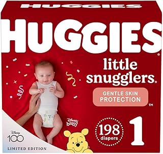 Huggies Size 1 Diapers, Little Snugglers Diapers, Size 1 (8-14 lbs), 198 Ct (6 packs of 33)