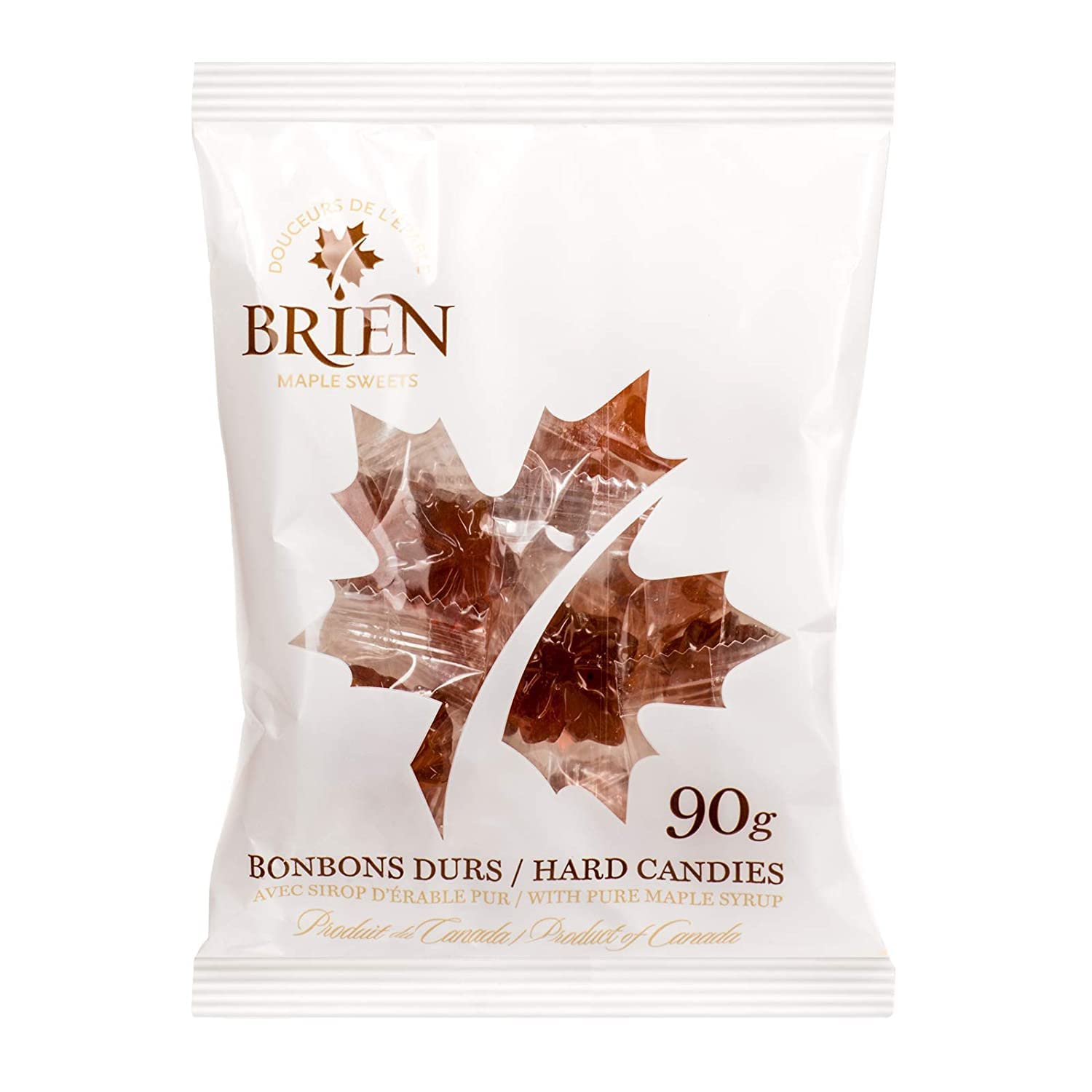 Brien Maple Candy | Hard Candy Maple Drops | Vegan, Gluten Free Contains No Milk | Made With Grade A Pure Maple Syrup - 3.17 Ounces (1)