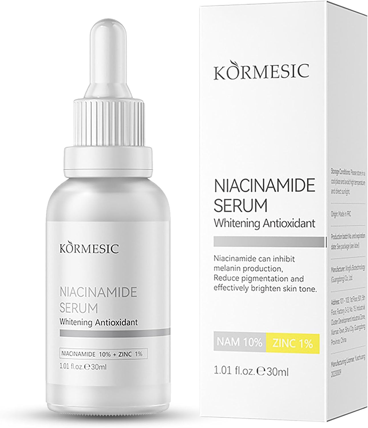 Niacinamide Serum - Niacinamide Facial Moisturizing Essence - 10% Niacinamide + 1% Zinc - Face Glow Serum for Even Skin Tone - Anti Aging & Wrinkle Face Serum - Gentle and Soft for All Skin Types