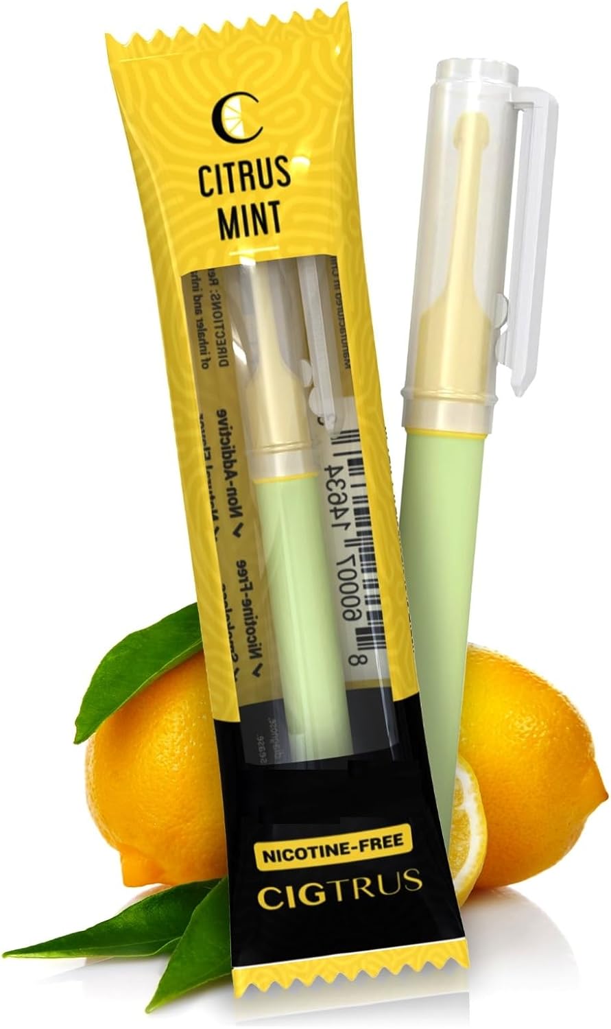 Cigtrus Smokeless Air Inhaler - Tobacco-Free, Nicotine-Free, & Non-Electric | Oral Fixation Relief Aid | Habit Replacing Breathing Stick | (Yellow)