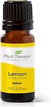Plant Therapy Lemon Essential Oil for Diffusing, 10 mL (1/3 oz) 100% Pure, Undiluted, Natural Aromatherapy, Lemon Oil for Skin, Lemon Oil for Cleansing, Energizing & Uplifting, Therapeutic Grade