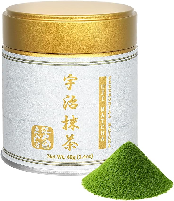 YEDOENSIS Ceremonial Uji Matcha - Japanese Green Tea Ceremonial Uji Matcha Powder, Vegan, Gluten-Free (40g)