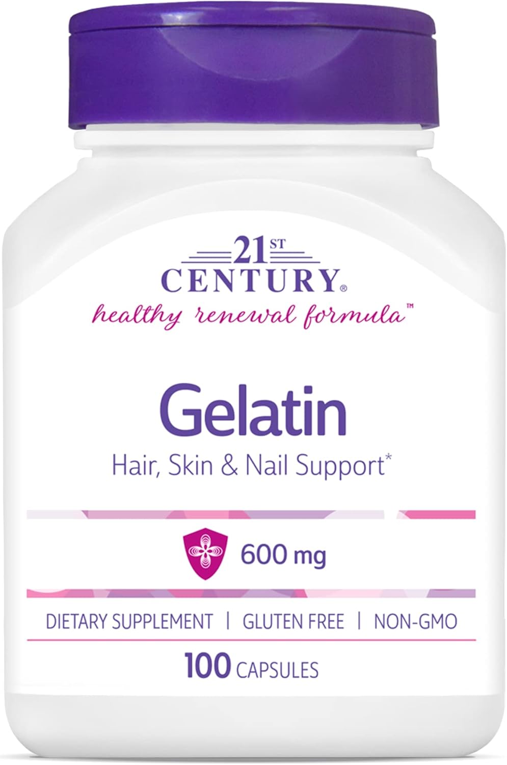 21st Century Gelatin 600mg, 100 Capsules