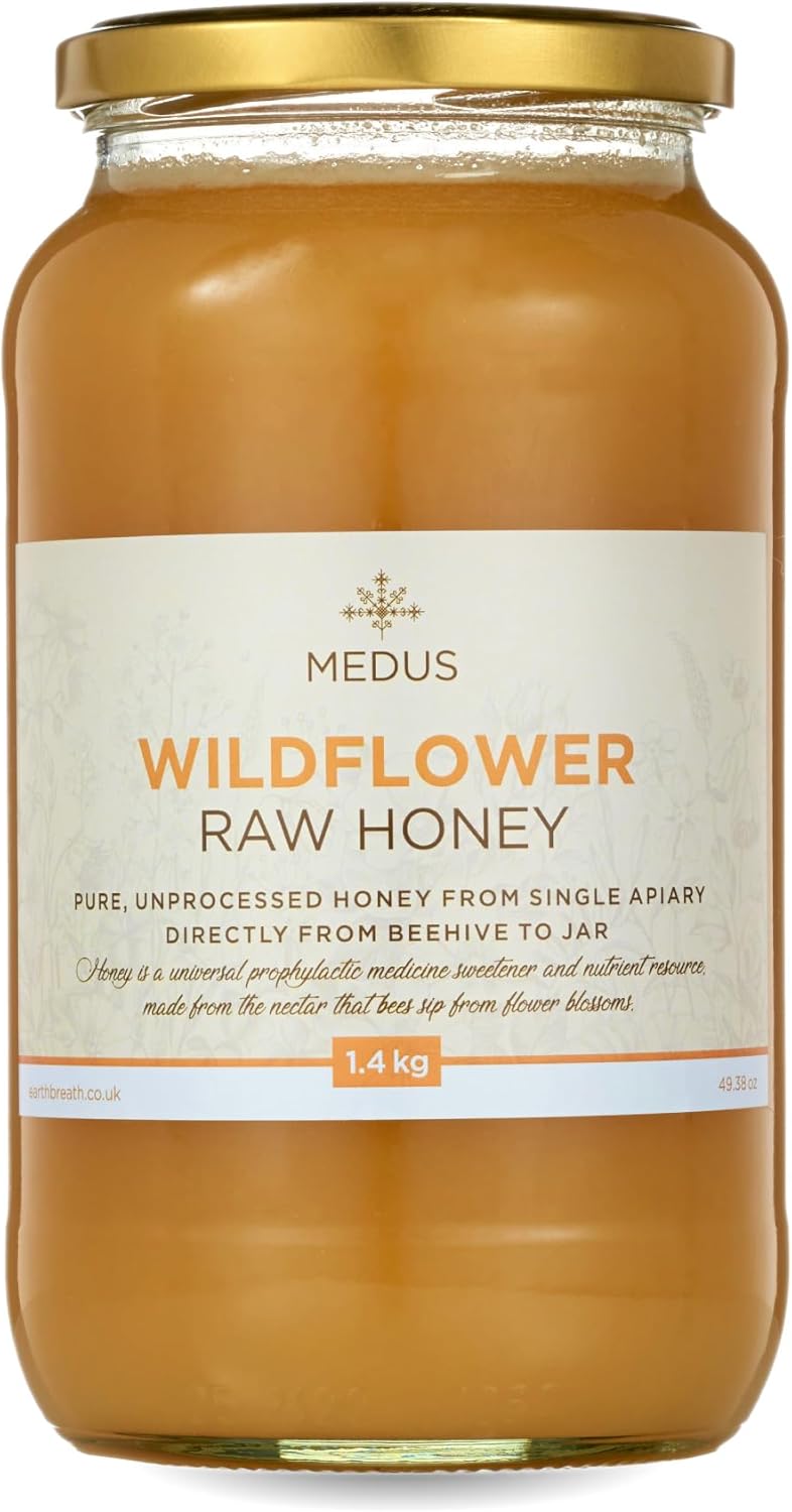 Earthbreath Wildflower Raw Honey 1.4kg – 100% Pure, Raw & Natural – Healthy Immunity Support– No Artificial Additives