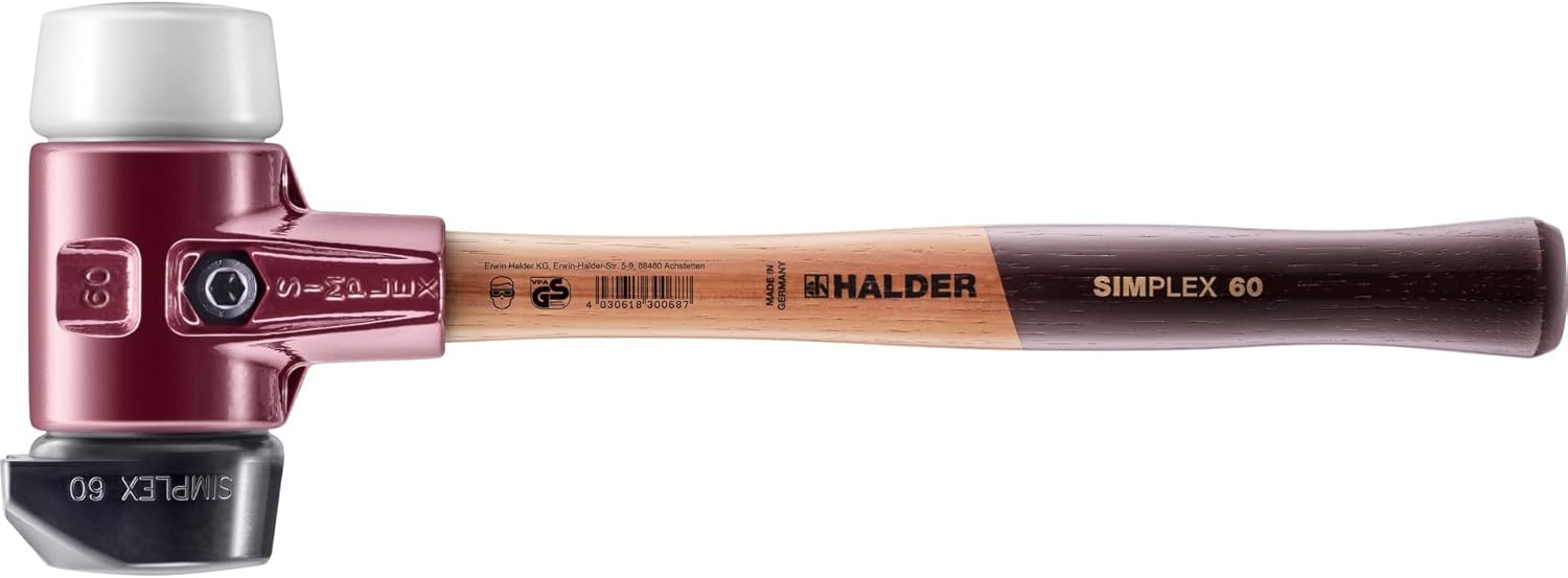 Halder USA - Simplex Mallet with Superplastic and Stand-UP Black Rubber Inserts (3027.26)