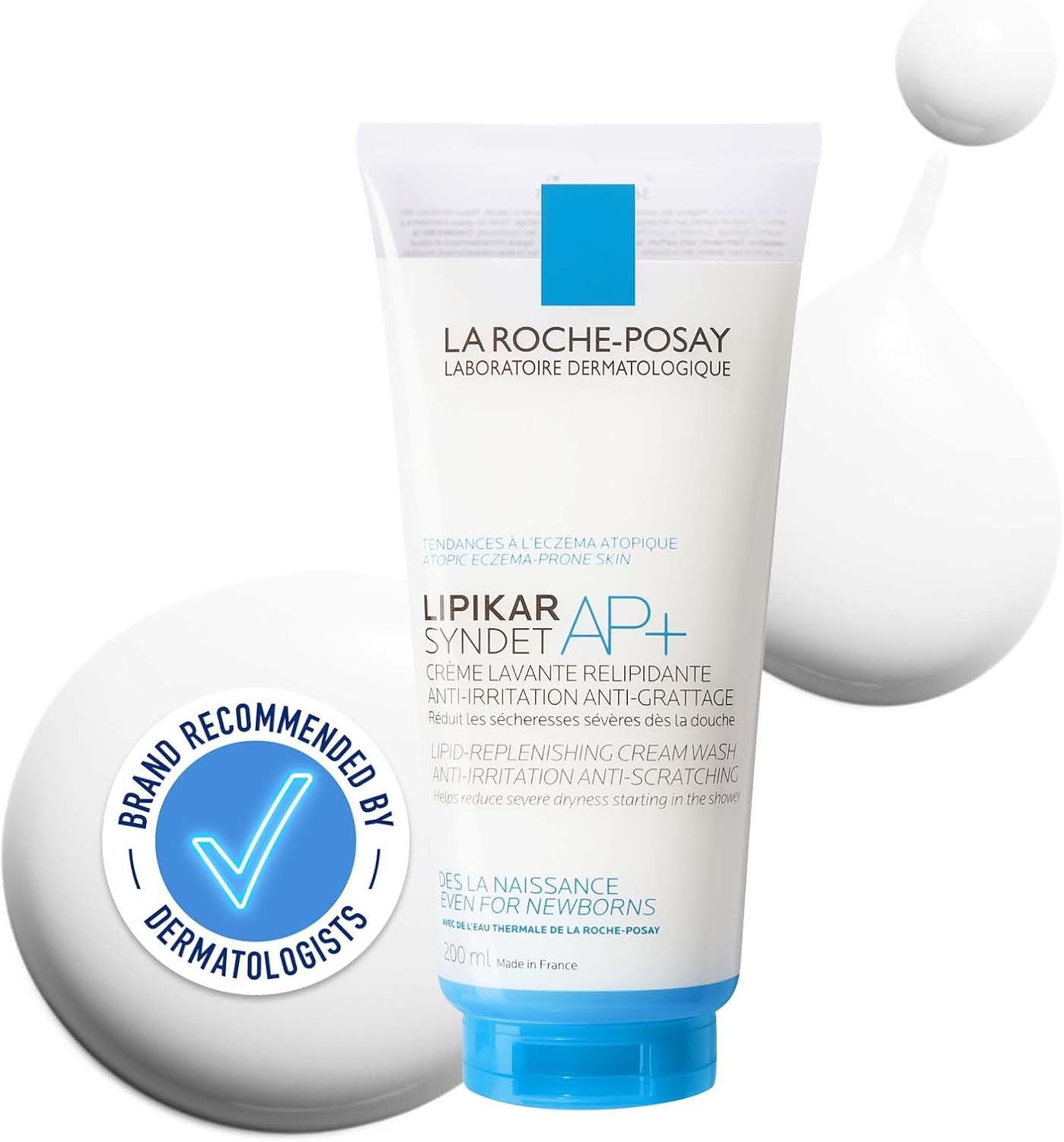 La Roche-Posay Lipikar Syndet AP+ Soothing Cream Wash For Eczema And Atopic Skin 200ml