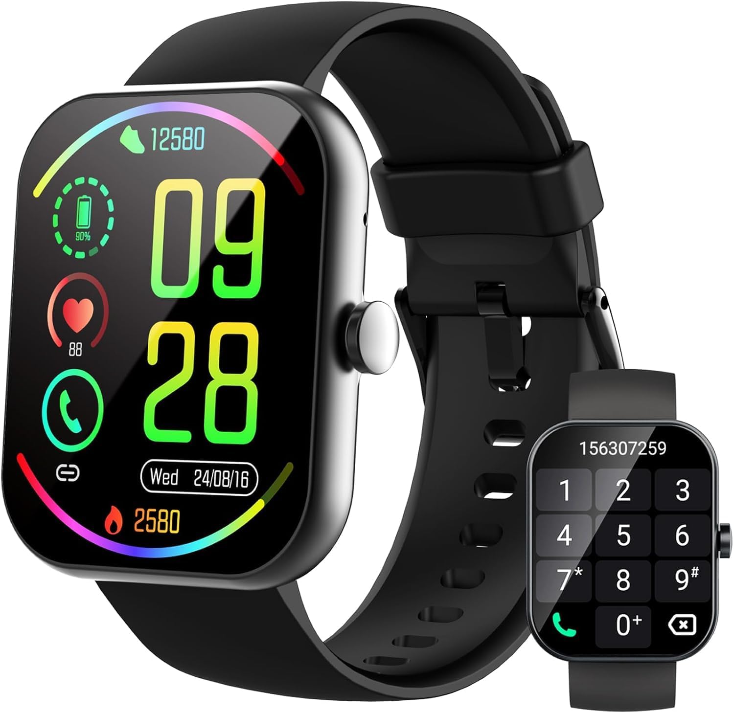 Smart Watch for Men Women 2025, 1.96" HD Watch with Make/Answer Call, IP68 Waterproof Smartwatch with 110+ Sports, Fitness Tracker, SpO2 Heart Rate Sleep Monitor, Activity Trackers for Android/iOS
