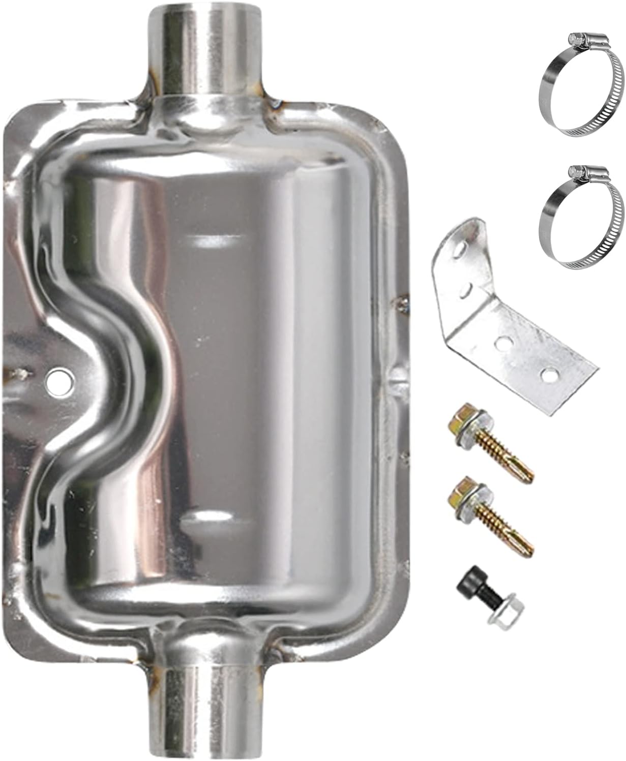 Car Exhaust Muffler Stainless Steel Diesel Heater Silencer Parking Air Diesel Heaters (24mm/0.94in)