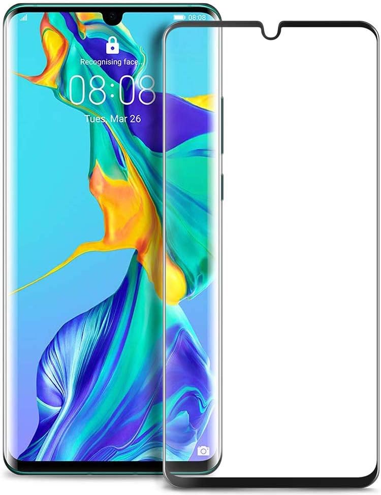 [2 Pack for Huawei P30 Pro VOG-L29 VOG-L09 VOG-L04 3D Curved Full Covered 9H Hardness Tempered Glass Screen Protector
