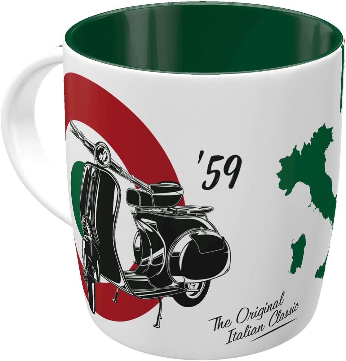 Nostalgic-Art Retro coffee mug, 11.2 oz, Vespa – The Italian Classic – Gift idea for scooter fans, Official License Product (OLP), ceramic cup, vintage design
