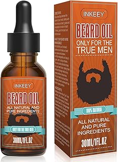 Beard Growth Oil for Men - Beard Conditioner Oil Rich in JOJOBA Oil & Sweet Almond Oil Multiple Natural Extracts - Beard Softener and Care-Strengthens & Moisturizes Beard (1 Fl Oz, Azure)