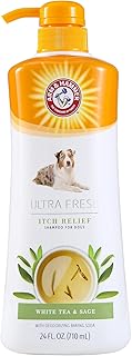 Arm & Hammer for Pets Ultra Fresh Itch Relief Shampoo with Oatmeal & Aloe Value Size with Pump 24oz | Great Smelling Dog Grooming Supplies, Dog Bathing Supplies, Dog Wash, Puppy Shampoo, Pet Shampoo