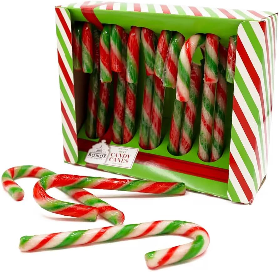36 Candy Canes 3 x 12 Mint Flavour for Christmas/Xmas Tree Decorations