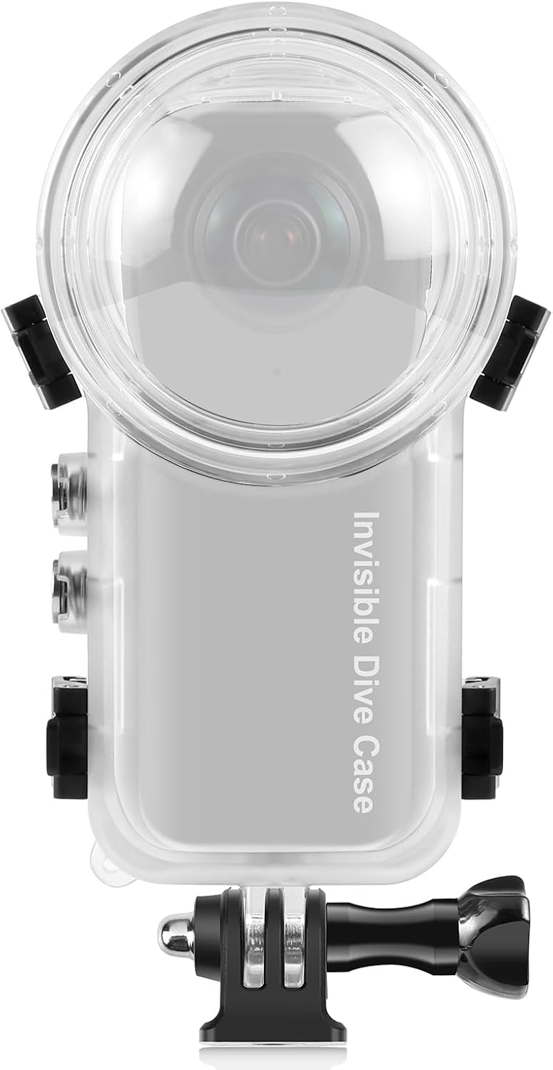 PULUZ Invisible Dive Housing Case for insta360 X3, 50m/164ft Waterproof Case Protective Underwater Dive Shell with Bracket Accessories, Transparent
