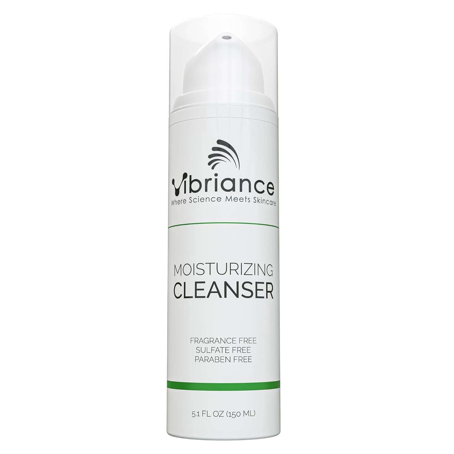 Vibriance Moisturizing Face Cleanser, 5.1 Fl Oz - Ultra-Hydrating Facial Cleanser for Normal to Dry Skin - Sulfate-Free & Paraben-Free Face Wash for Women - Removes Makeup & Impurities