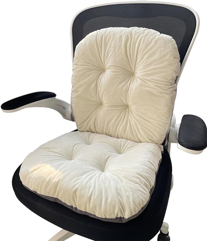 High Back Rocking Chair Cushion with Back Support - Plush Office Seat Cushion for Relax and Lazy Buttocks