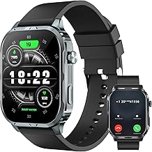 Smart Watch for Men Women with 2.1" HD Screen Military Watches, Call & Text for Android iOS, Heart Rate & Activity Tracker, IP68 Waterproof, 100 Sport Modes (S200)