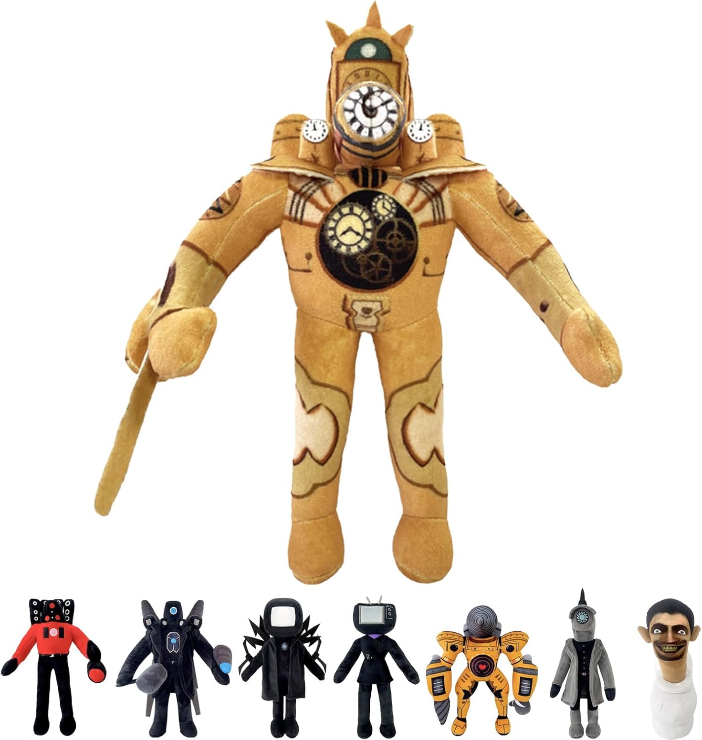 POPOYU Titan Clock Man Plush Toys,2025 Boss Clock Man Plush Figures,Stuffed Plush Figure,New Titan Clock.Man, Funny Game Cartoon Stuffed Plush Doll