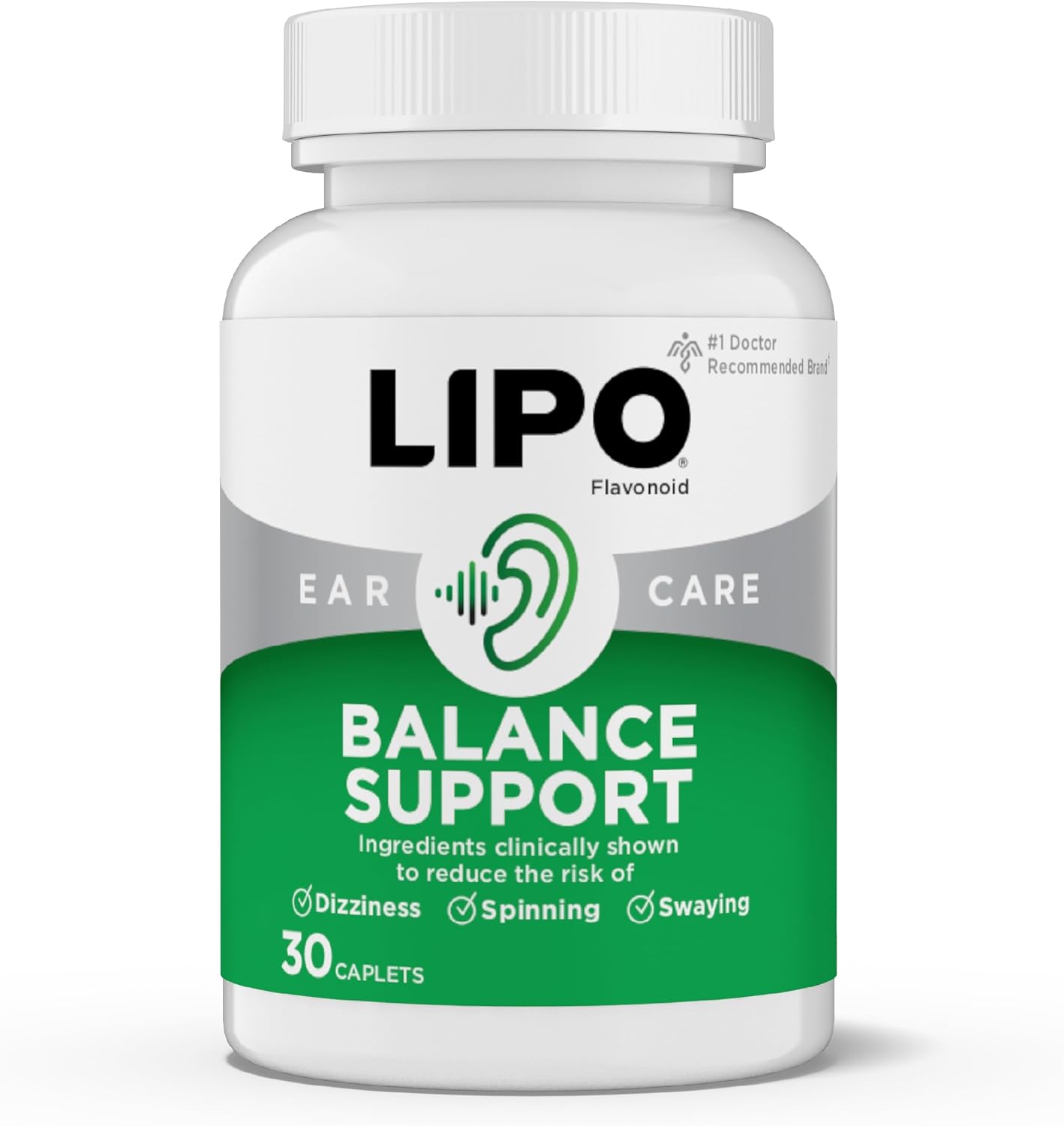 LIPO Balance Support Supplement for Dizziness & Vertigo, 30 Ct