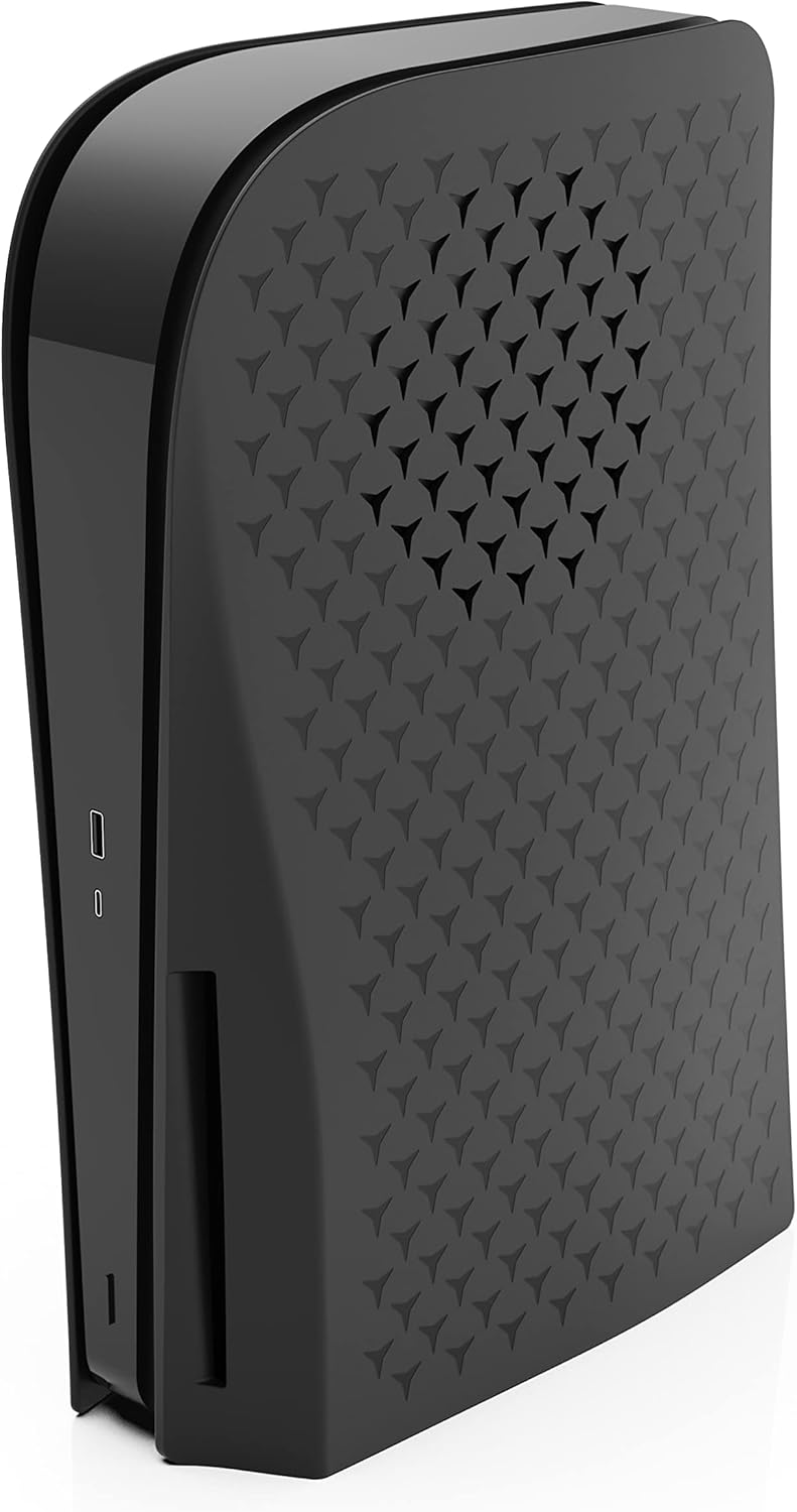 Foamy Lizard StealthPlates PS5 Cooling Vent Faceplate for The PlayStation 5 Console, Replacement Shell Accessories, Protective High Strength ABS, Vents, Precision Fit (Black Viper - Disc Edition)