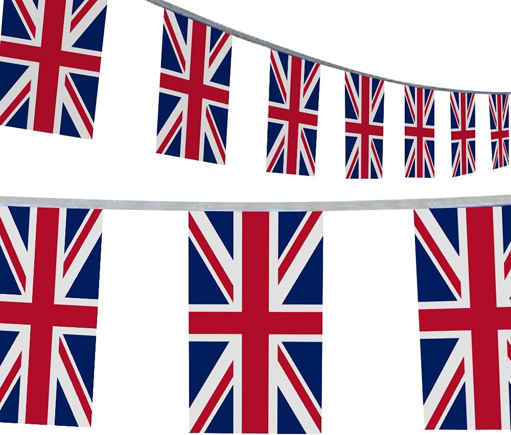 MANCHESTER CITY Union Jack Bunting Garland Banner Celebration Decoration 10 Flags on 3 Metre Length Each Flag 22.5cm x 15cm
