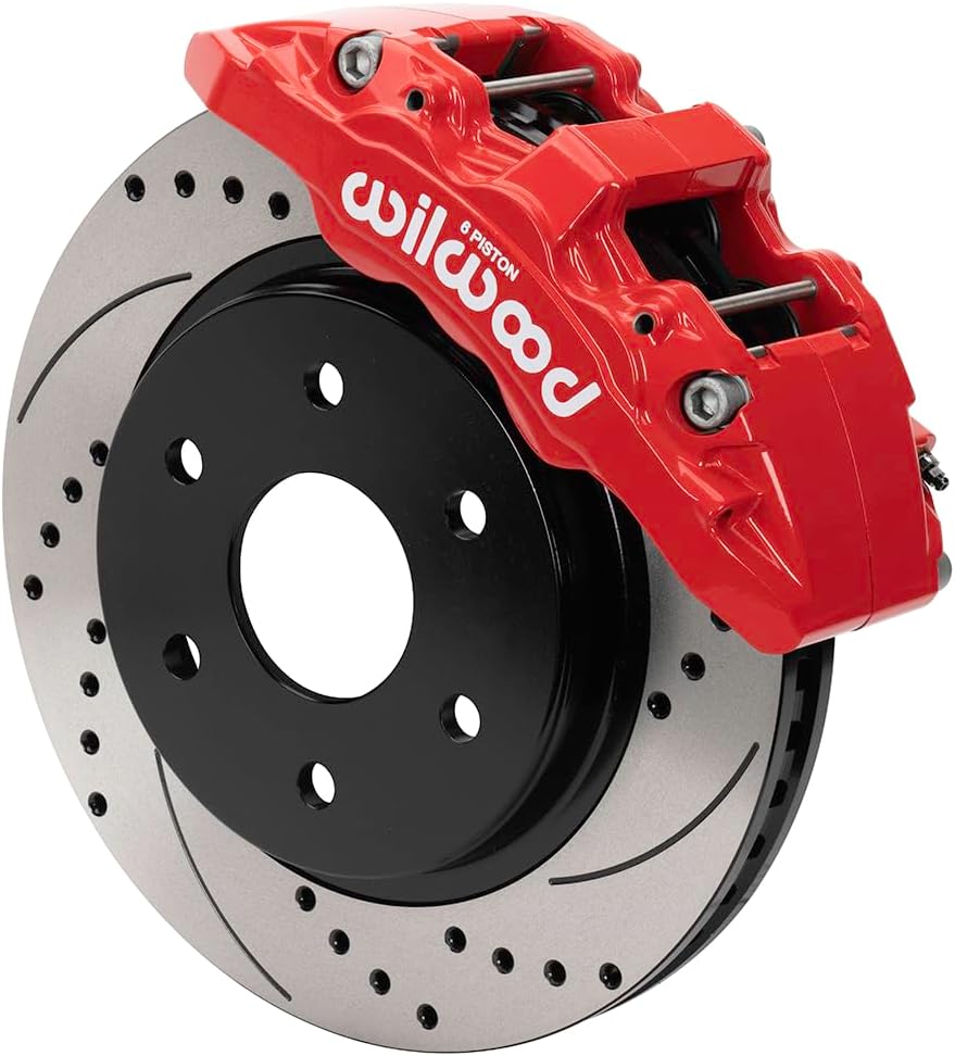 Wilwood 140-16806-DR 10-18 fits Ford™ F-150™ Aero6-DM Front Brake Kit - Drilled Rotors (Red)
