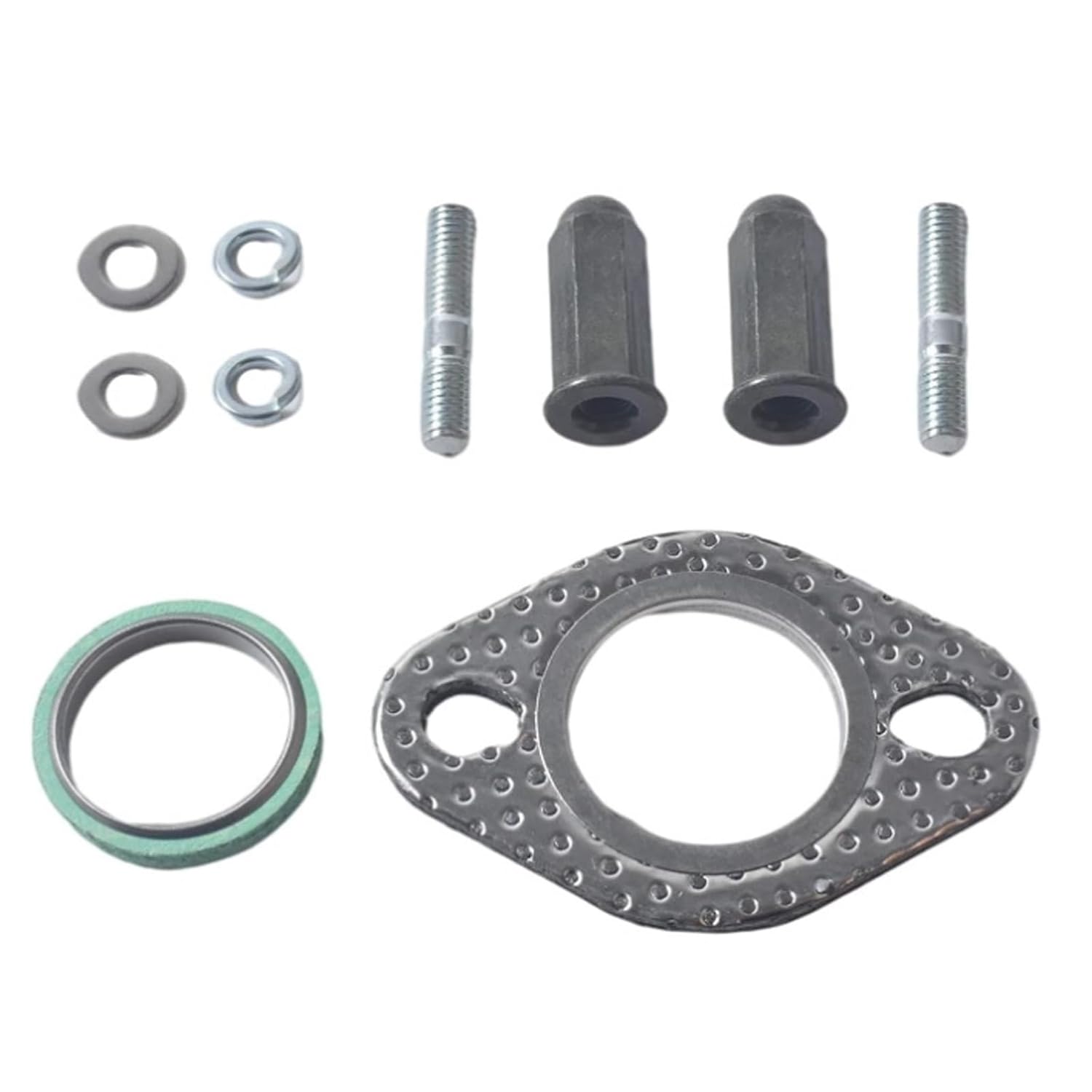 Xiciki 1 Set Exhaust Bolt and Gasket Kit for GMB139 Engine 50cc 70cc 90cc 110cc 125cc 150cc, Moped Exhaust Bolts, Exhaust Stud Nut Gaskets for Scooters ATVs Go Karts Moped Quad Engine
