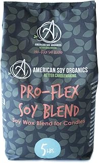 American Soy Organics Pro-Flex Soy Blend - Soy Wax Beads for Candle Making - Candle Making Supplies - Beeswax-Free Candle Wax Blend for Container Candles, Tealights and Wax Melts, 5 lbs