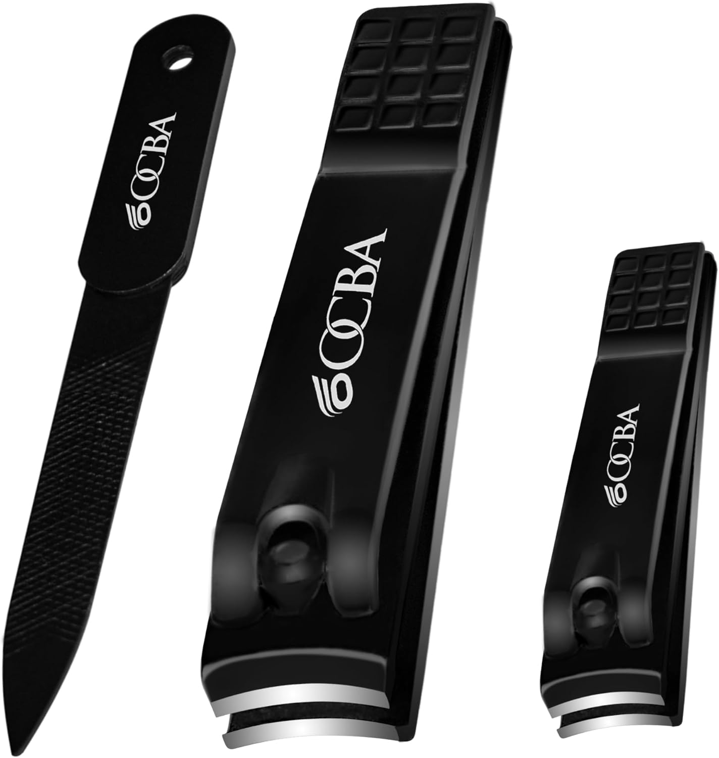 2Pcs Nail Clippers with Nail File Stainless Steel Toe Nail Clippers for Thick Nails Baby Nail Clippers Professional Heavy Duty Toenail Clippers Set for Men Women