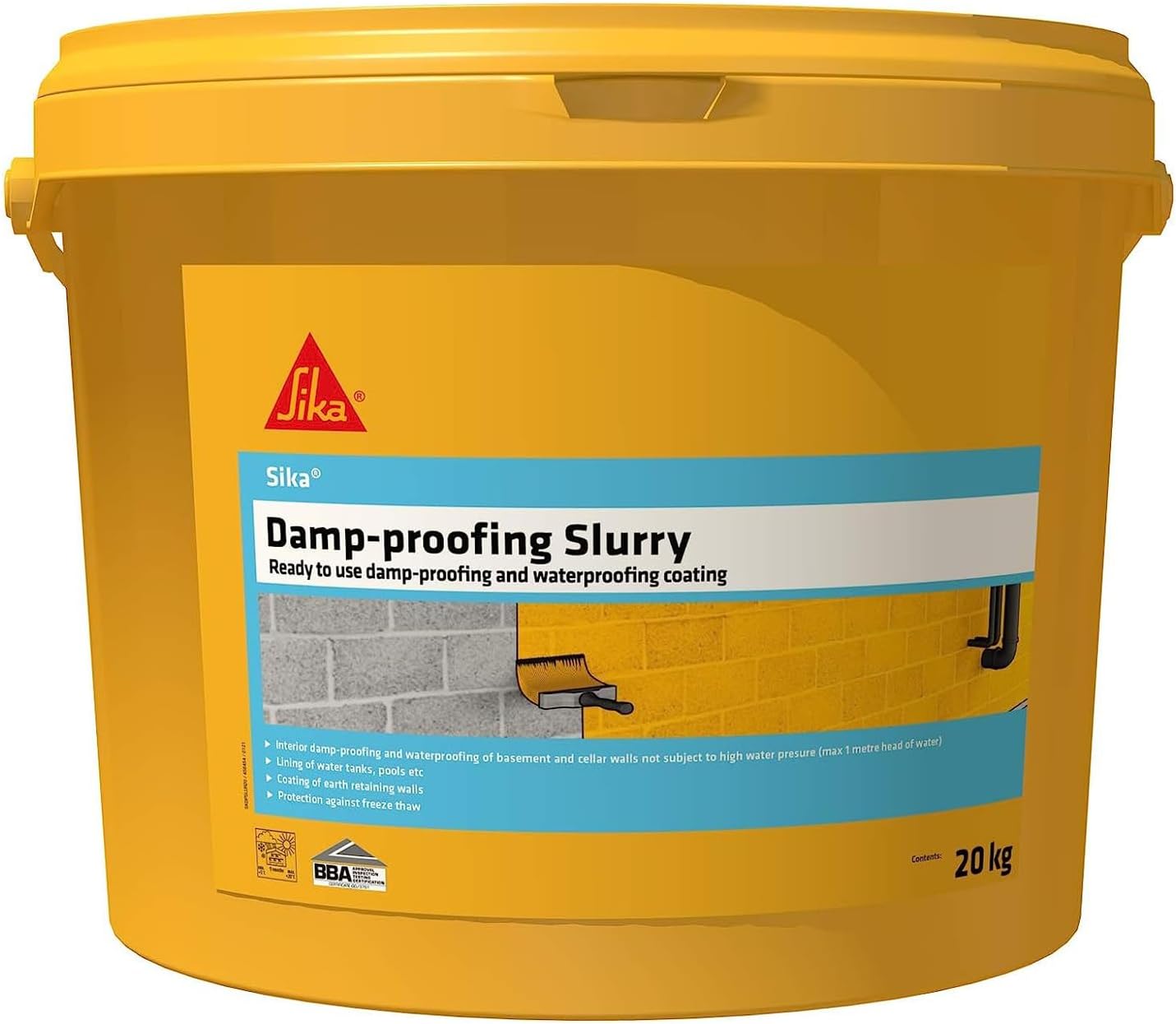 Sika Damp Proofing Slurry, Grey, 20kg
