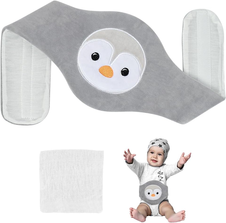 Vicloon Colic Relief for Babies Belt, Clay Particles Heated Tummy Wrap, Reusable Thermal Belt for Upset Stomach in 0-3 Years Babies and Toddlers
