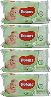Huggies Baby Wipes Natural Care with Aloe Vera, 56 Count (Pack of 4)
