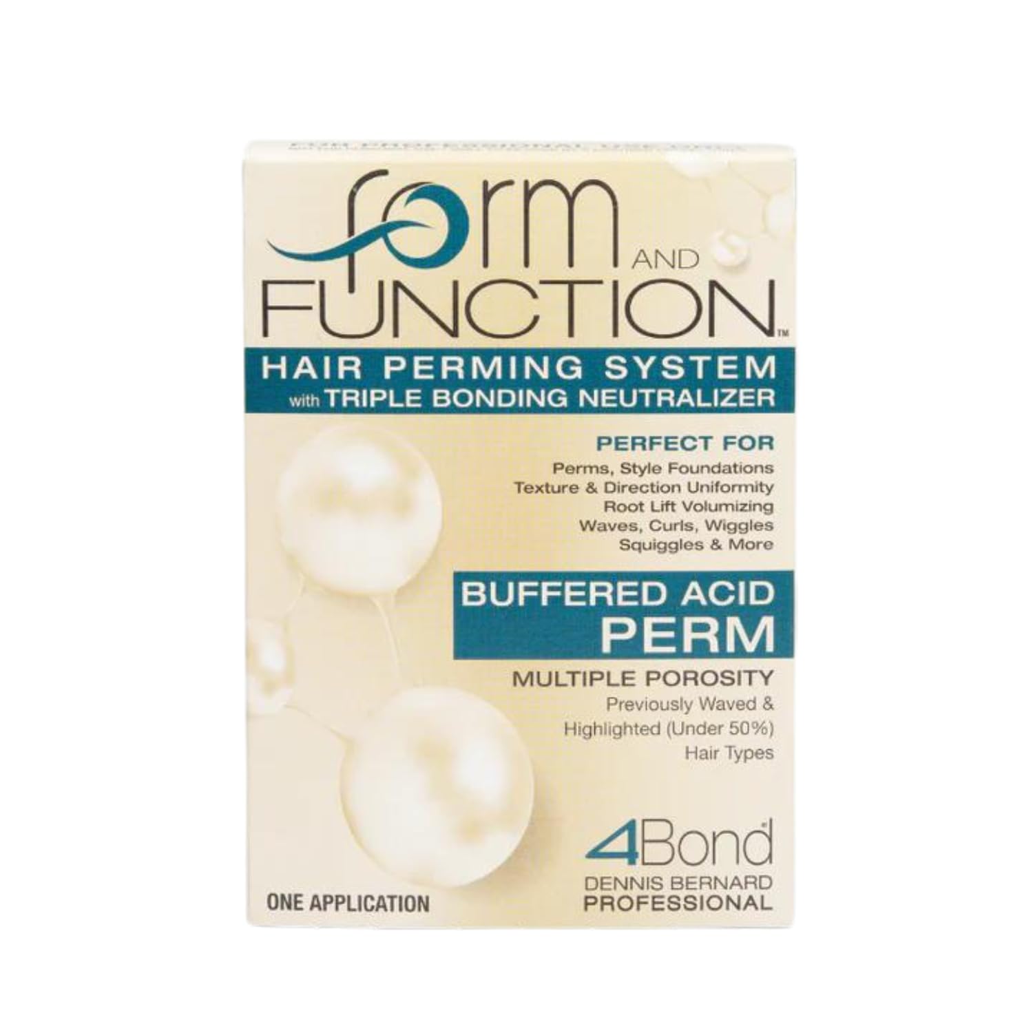 form AND FUNCTION Hair Perming System with Triple Bonding Neutralizer | Buffered Acid Perm | Multiple Porosity, Highlighted (Under 50%) Hair Types | pH 7.7 - 8.0
