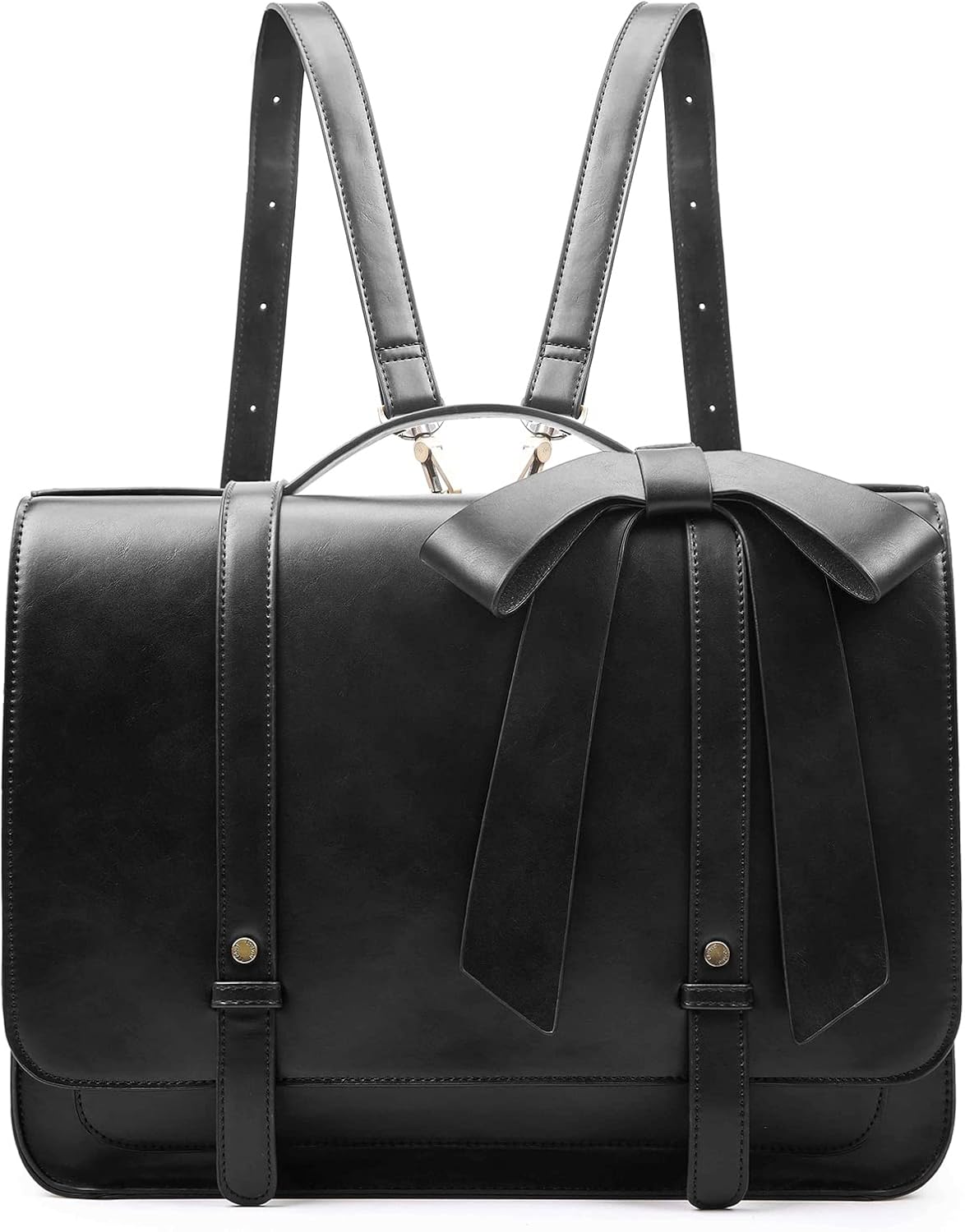ECOSUSI Briefcase for Women Messenger Backpack PU Leather Laptop Bag Satchel Computer Bag for College Business Travel
