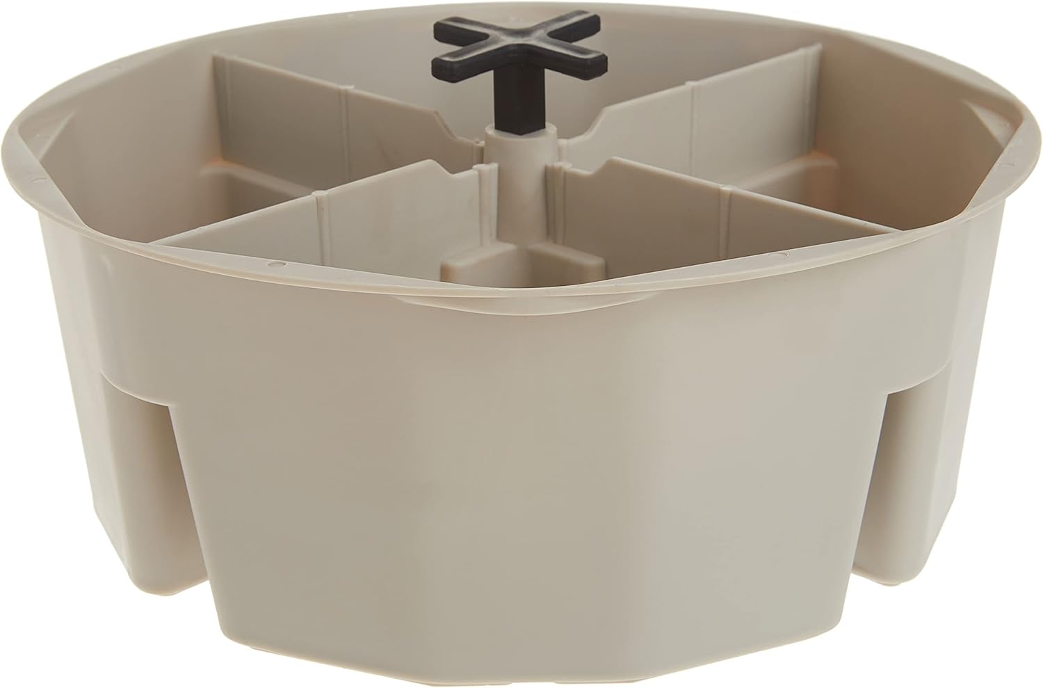 Custom Leathercraft1154 4-Inch High, Full-Round Bucket Tray,Cream White