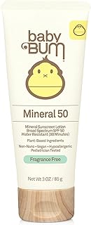 Sun Bum Baby Bum SPF 50 Sunscreen Lotion with Mineral UVA/UVB Face and Body Protection for Sensitive Skin - Fragrance Free - Travel Size - 3 FL OZ