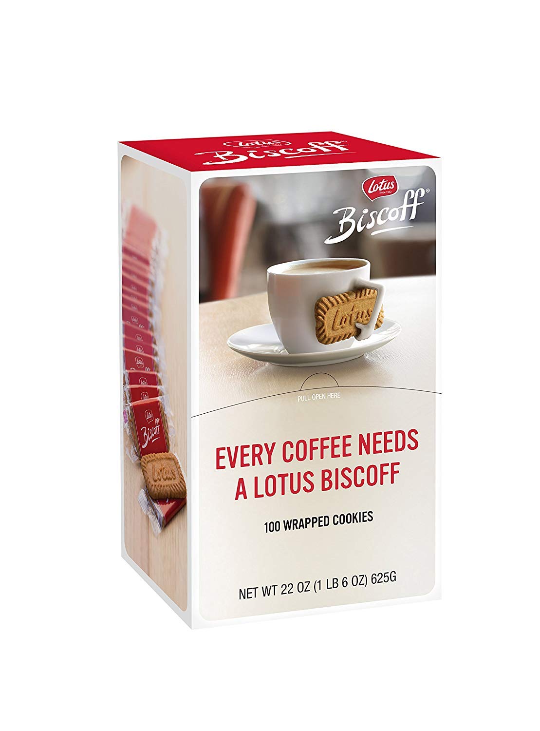 Lotus Biscoff Cookies - Caramelized Biscuit Cookies Snack - Dispenser Box - Individually Wrapped - Vegan, 0.2 Ounce (100 Count)