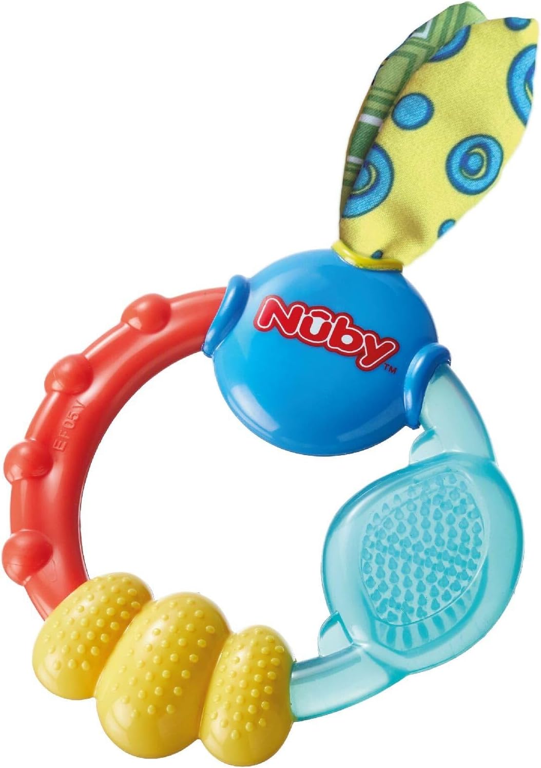 Nuby Wacky Teething Ring Teether 1 Count (Pack of 1),Yellow