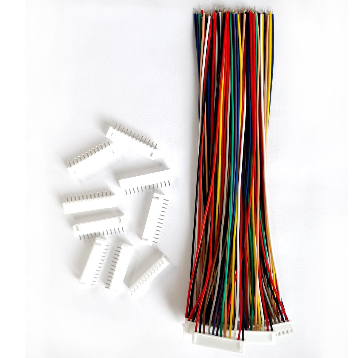 BOJOUL for 9 Sets JST XH 2.54mm 12 Pin Male Connector and 26AWG Female Connector Plug with Wire Cable 20cm Used in PCB Toys Household Appliances etc