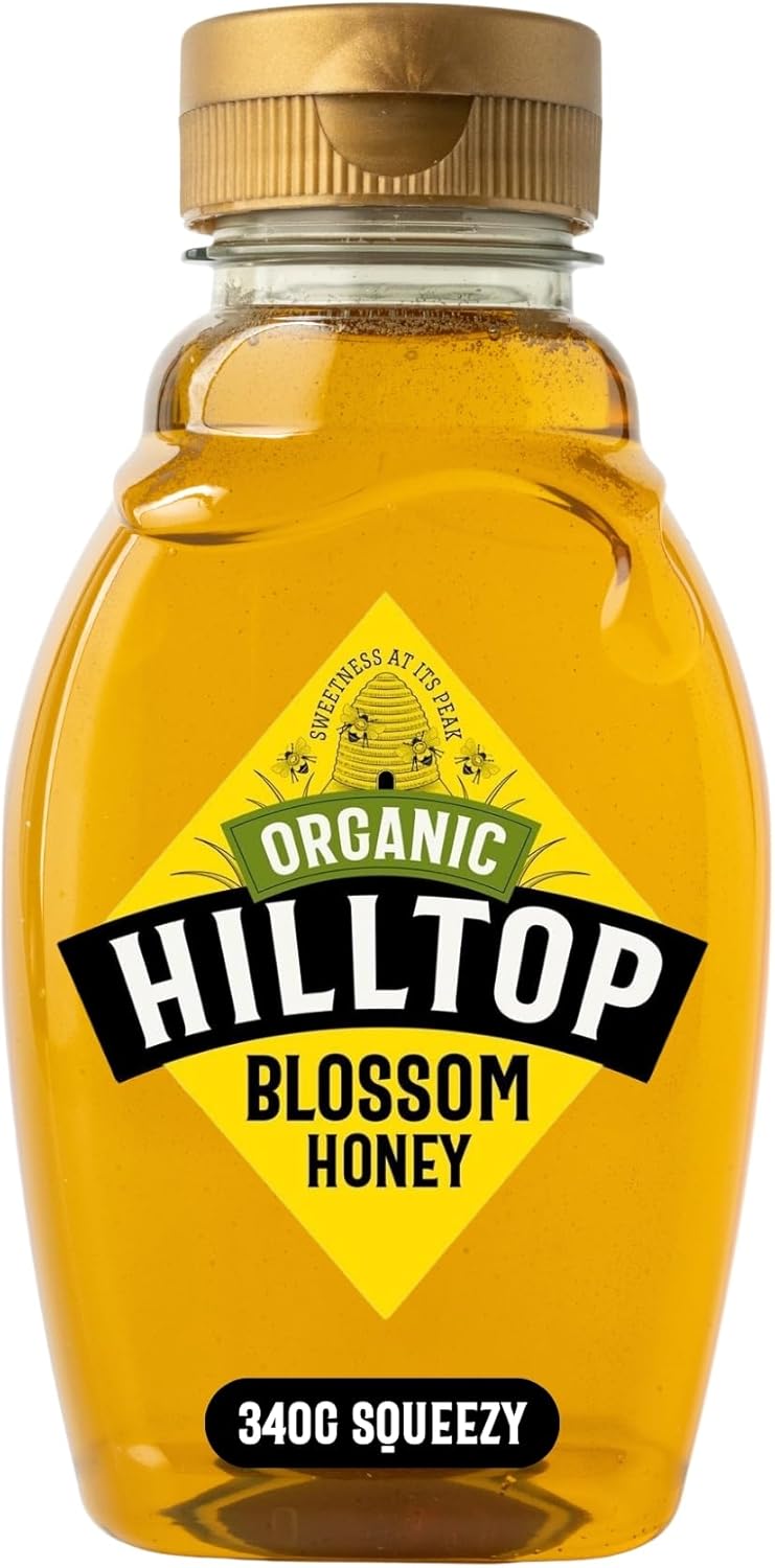 Hilltop Honey - Organic Blossom Honey - Squeezy Bottle - 340g