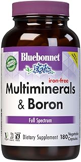 BlueBonnet Multi Minerals Plus Boron No Iron Vegetarian Capsules, 180 Count