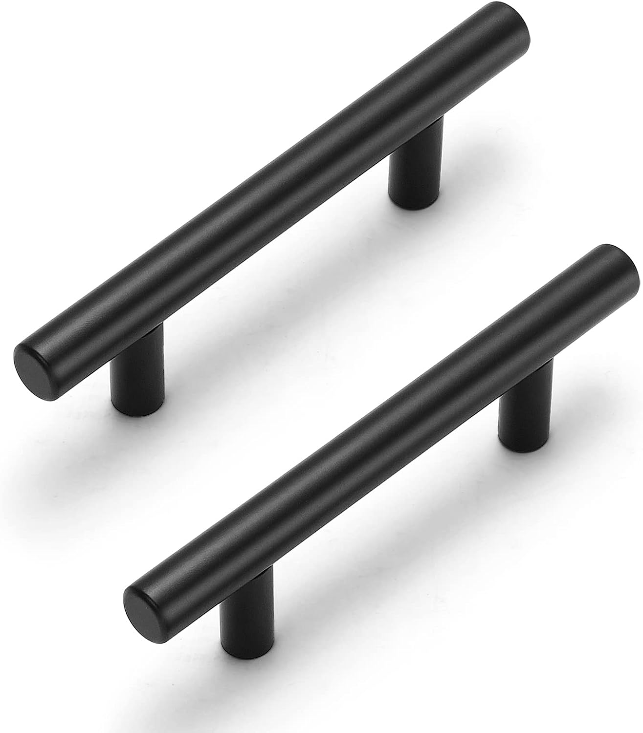 30 Pack Cabinet Handles Matte Black Cabinet Pulls with 3 Inch Hole Center, Stainless Steel Kitchen Cabinet Handles Black Kitchen Handles for Cabinets and Drawers, 76mm Hole Centers