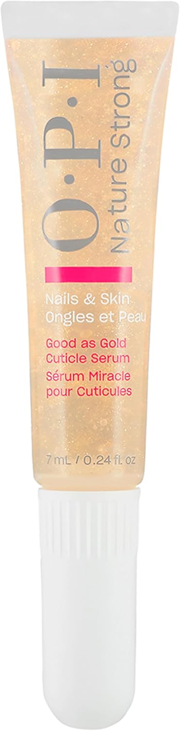 OPI Nature Strong Skincare Good as Gold Cuticle Serum - Natural Origin Formula Nail Conditioner | Treatment for Nail Repair | Cuticle Oil for Manicure, 7ml