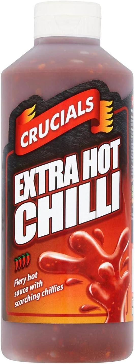 Crucials Extra Hot Chilli Squeezy Sauce 500ml (Pack of 3)